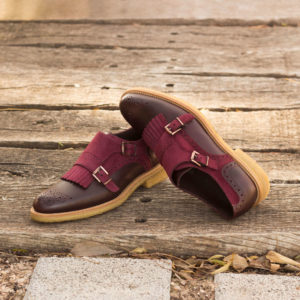 Handmade Women's Kiltie Monk Strap shoes |  Ladies Dress