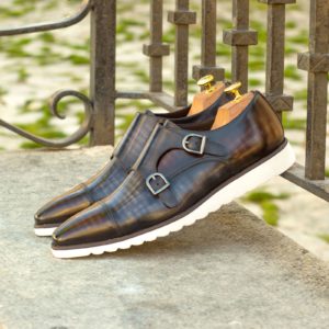 Handmade Double Monk shoes |  Hand Made Patina