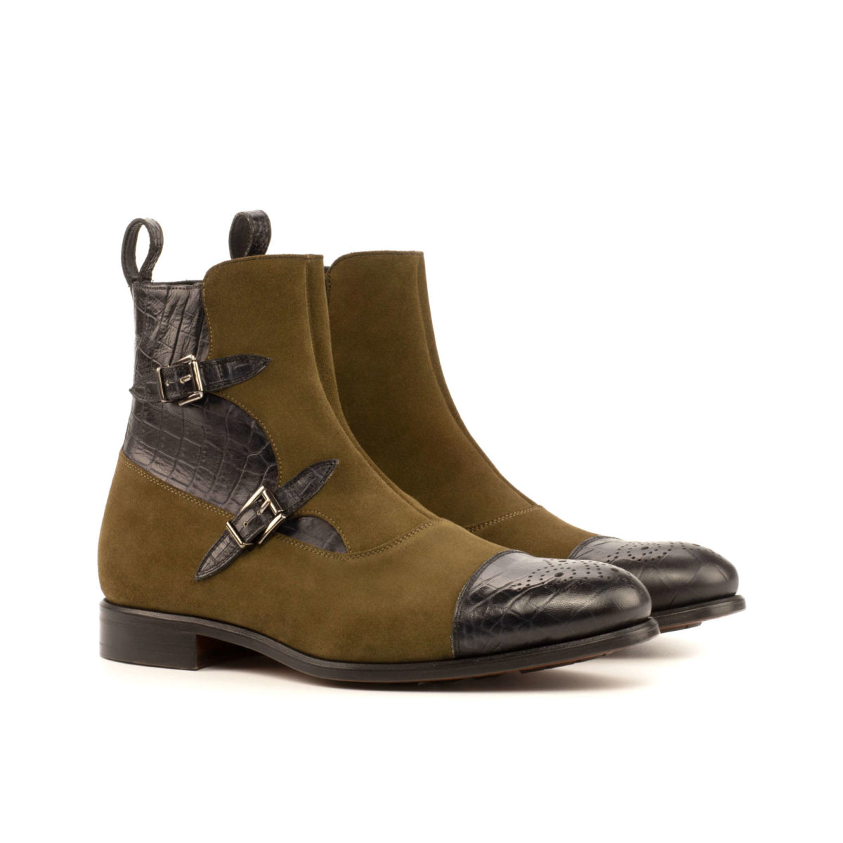 Handmade Octavian Buckle Boot shoes |  Mens Dress