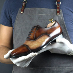 Handmade Fire / Cream Museum Oxford shoes |  limited Mens Dress
