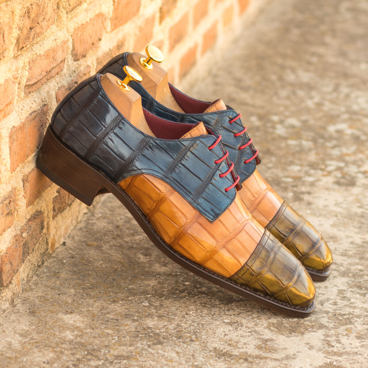 Handmade Derby shoes |  Exotic Skins