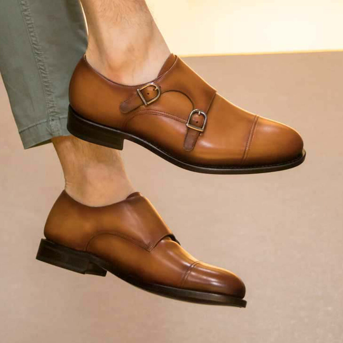 Handmade Double Monk shoes |  Fast Lane
